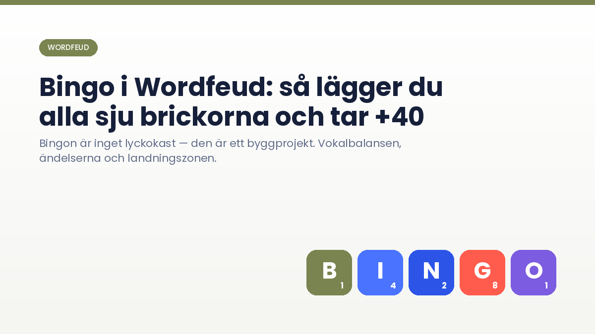 Bingo i Wordfeud: så lägger du alla sju brickorna och tar +40