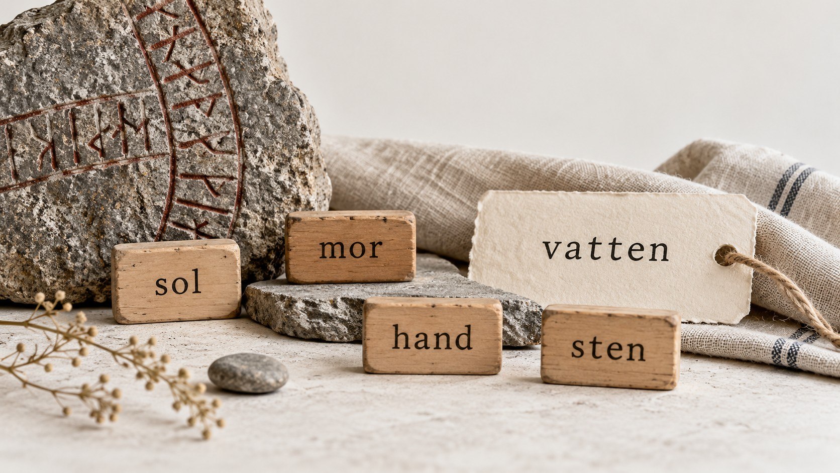 Korta, oregelbundet böjda och med systrar i grannspråken — språkets äldsta lager och varför det ser ut som det gör.